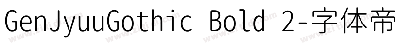 GenJyuuGothic Bold 2字体转换